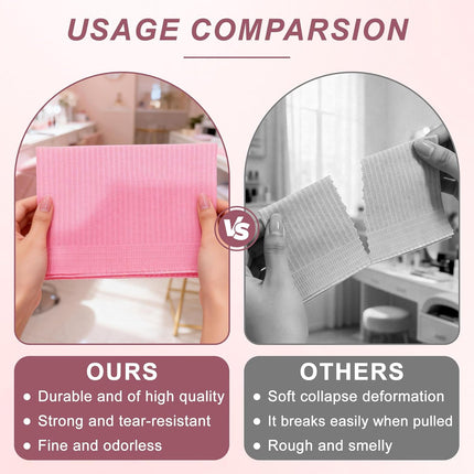 40-Piece Disposable Pink Nail Mats, 13 x 18 in
