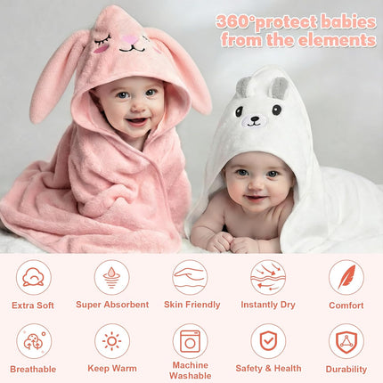 9-Piece Baby Bath Towel Set for Newborns, Infants, and Toddlers