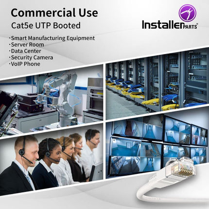 Ethernet Cable CAT5E Cable UTP Booted 5 FT - White - Professional Series - — Smart Tech