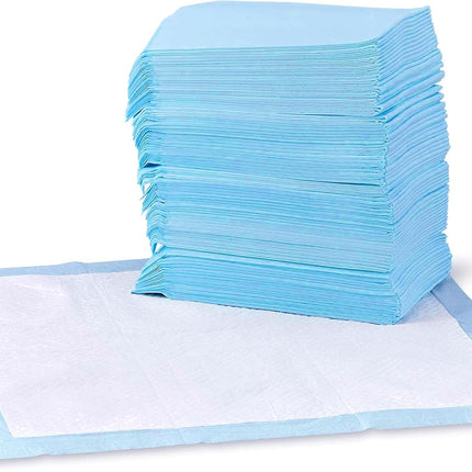 Leak-Proof Dog and Puppy Potty Training Pee Pads, 22 x 22 Inch, Blue & White, 100 Count