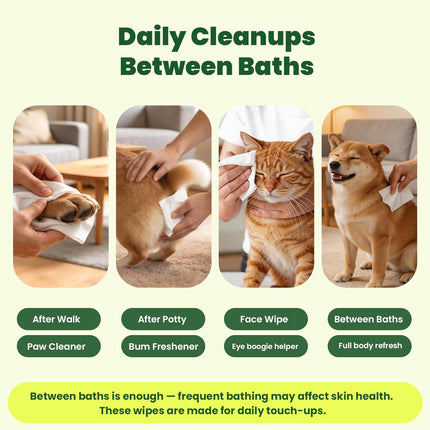 PawHaven RefugioPata Unscented Dog Wipes & Cat Wipes (4x50 Packs) — Pet Supplies
