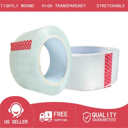 SourceToHome FuenteACasa POLYSELLS 2.7 Mil Clear Packing Tape 6 Rolls, 1.88" x 60 Yards Per — Home & Lifestyle