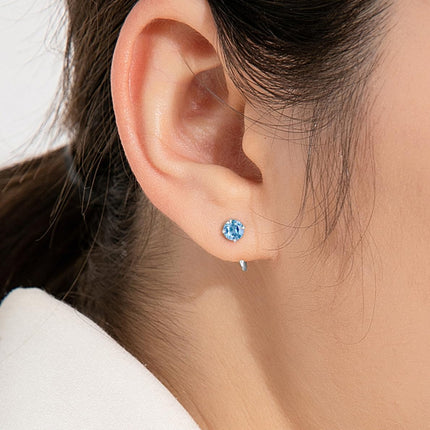 925 Sterling Silver Small Huggie Half Hoop Earrings for Women