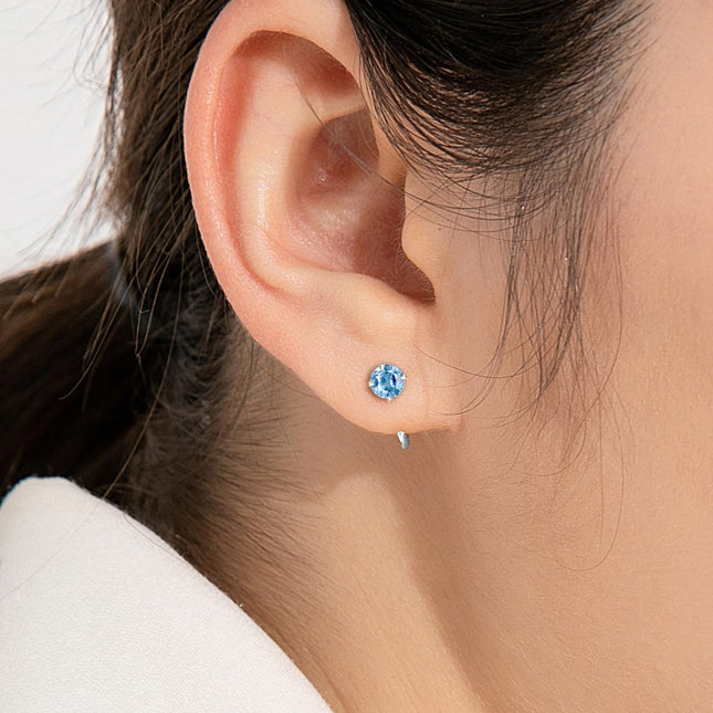 925 Sterling Silver Small Huggie Half Hoop Earrings for Women