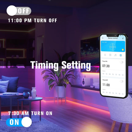 130 ft RGB LED Strip Lights with Remote and 24V Power Supply