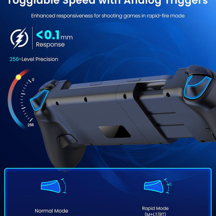 Handheld Gaming Controller with Hall Effect Joysticks & Triggers