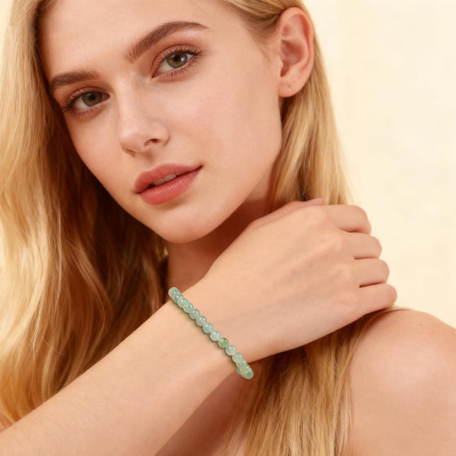 6mm African Jade Stretch Bracelet Gift Set