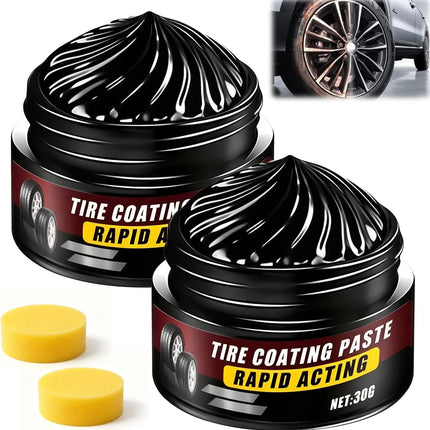 DriveForge ForjaRuta 2Pcs Tire Coating Paste,Tire Polishing Paste,Car Tire Shine with — Auto & Moto