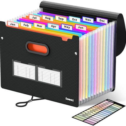 HomeChef ChefDelHogar Sooez Upgraded Accordion File Organizer, Expanding File Folder with Deeper — Kitchen & Home