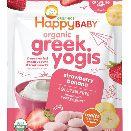 Organic Greek Yogurt & Fruit Baby Snack Drops, Strawberry & Banana, 1 oz