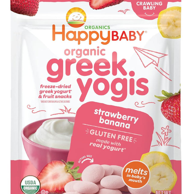 Organic Greek Yogurt & Fruit Baby Snack Drops, Strawberry & Banana, 1 oz