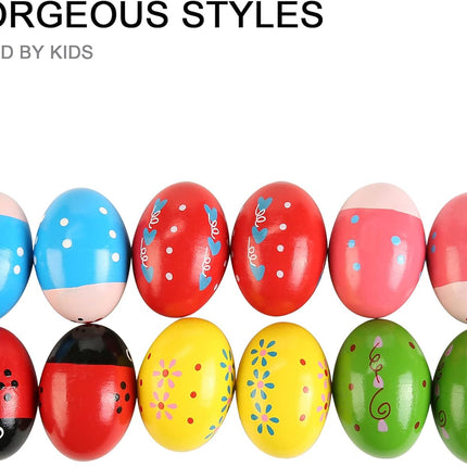 Wooden Egg Shakers Hand Musical Maracas Percussion Instruments