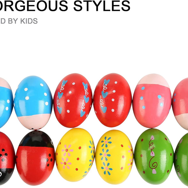 Wooden Egg Shakers Hand Musical Maracas Percussion Instruments