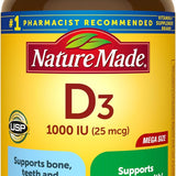 Vitamin D3 1000 IU (25 mcg) Softgels, 300 Day Supply — Health & Wellness