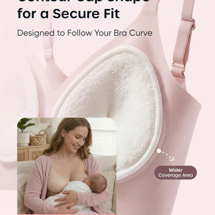 Reusable Nursing Pads 14 Pack with Laundry Bag & Wet Bag