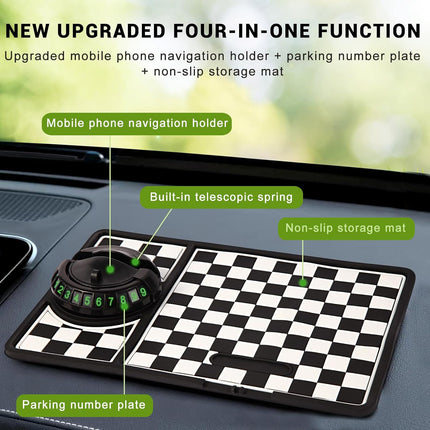 DriveForge ForjaRuta Multifunction Car Anti-Slip Mat, Rotatable Anti Skid Car Dashboard Pad with — Auto & Moto
