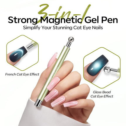 PawHaven RefugioPata Modelones Cat Eye Magnet for Nails, 3-in-1 Silver Cateye Gel Polish Magnet — Pet Supplies