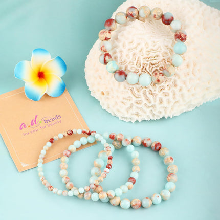 Natural Gemstone Bead Bracelet, 4mm-10mm