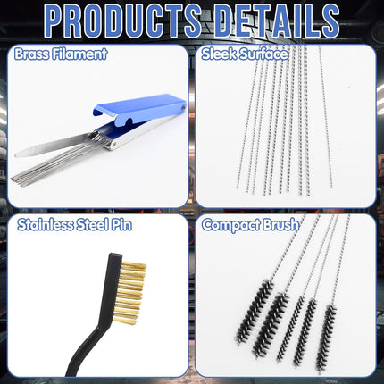 9-Piece Carburetor Jet Cleaning Tool and Welding Tip Cleaner Kit