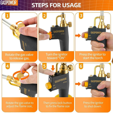 High Intensity Propane and MAPP Torch Head with Trigger Start Igniter