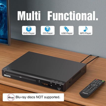 Region-Free HDMI DVD Player for TV with USB Port