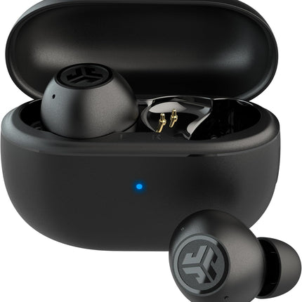 JLab Go Pop ANC True Wireless Earbuds & Charging Case, Black, Active Noise Cancelling, 10mm Drivers, Dual Connect, Customize Your Sound with App, Be Aware Mode, Compact Fit, MEMS Microphone