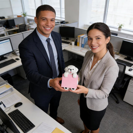 Dog Pop-Up Sticky Note Dispenser with 100 Sheets