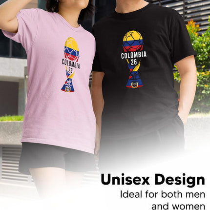 Colombia 26 Soccer Fan T-Shirt - Black, Medium