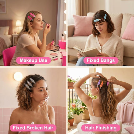 40-Piece Multicolor No Crease Hair Clips