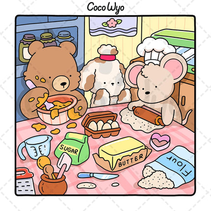 Cozy Friends Coloring Book for Adults and Teens
