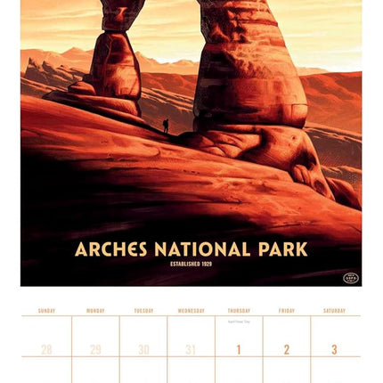 2027 The Art of the National Parks Wall Calendar