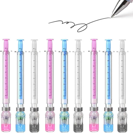 9-Pack Syringe-Shaped Gel Ink Ballpoint Pens