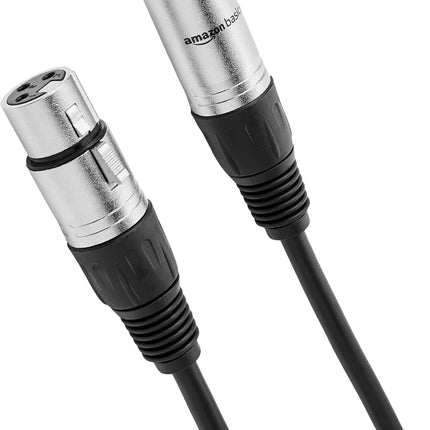 XLR Male to Female Balanced Microphone Cable, 6 Foot, Black