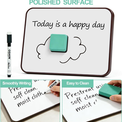 6 Pack Small White Boards, 9" x 12" Double Sided Personal Dry Erase Boards
