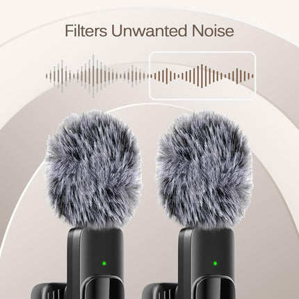 Professional Dual Wireless Lavalier Lapel Microphone for iPhone and iPad