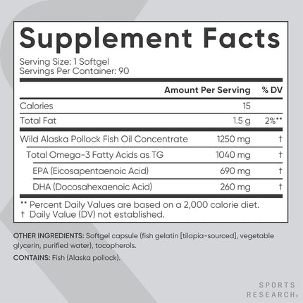 Sports Research Omega-3 - MSC certified sustainable
