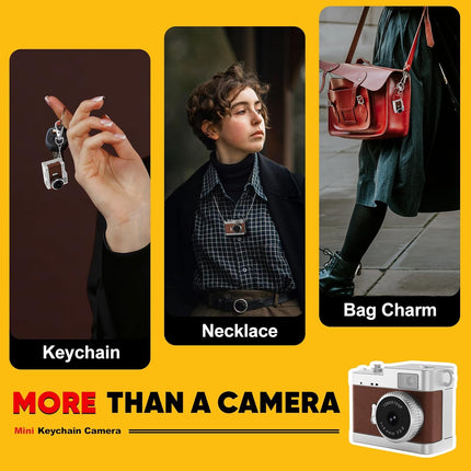 GlowEssence EsenciaLuz Keychain Camera, 16GB Mini Digital Camera with Built-in Flash & Retro — Beauty & Self-Care