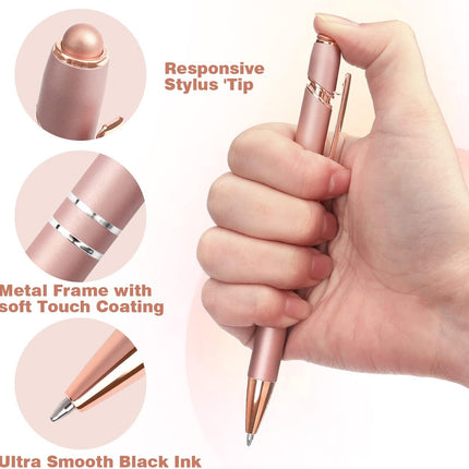 NexWave OndaNex Bribobo 6 Pack Ballpoint Pen 2-in-1 Stylus Retractable Ballpoint Pen with — Smart Tech