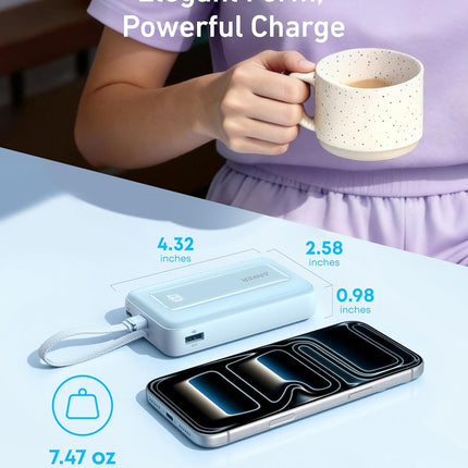 10,000mAh 30W USB-C Portable Charger Power Bank