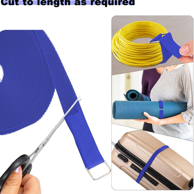HomeChef ChefDelHogar YMCRLUX 1"x16ft Hook and Loop Straps with 25 Metal Buckles — Kitchen & Home