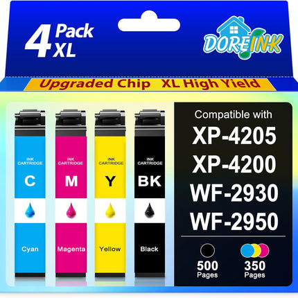 Remanufactured 232XL Ink Cartridge Combo Pack, Black Cyan Magenta Yellow 4 Pack