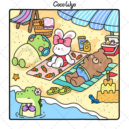 Cozy Friends Coloring Book for Adults and Teens