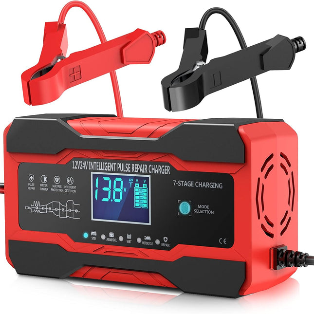 10-Amp 12V/24V Fully Automatic Smart Car Battery Charger