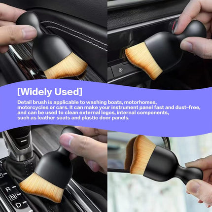 Black Soft Bristle Car Interior Detailing Brush