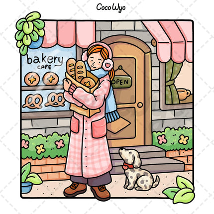 Cozy Daily Activities Coloring Book for Adults and Teens