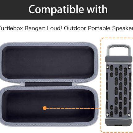 Black Hard Carrying Case with Handle for Outdoor Portable Speaker
