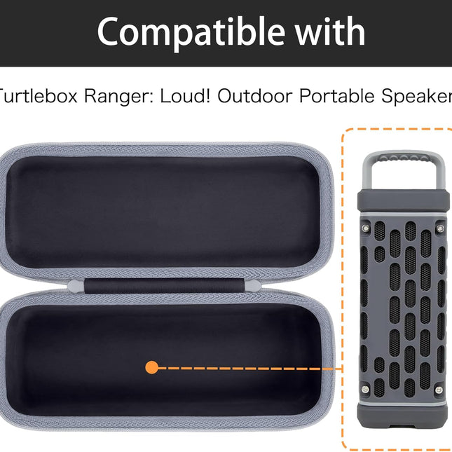 Black Hard Carrying Case with Handle for Outdoor Portable Speaker