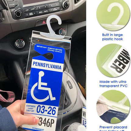 Handicap Parking Placard Holder 2 Pack
