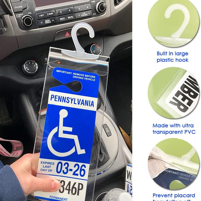 Handicap Parking Placard Holder 2 Pack