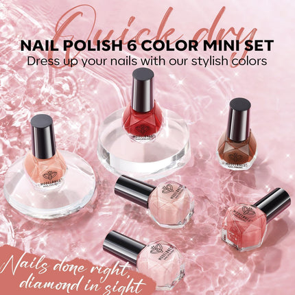 6-Color Sheer Nude Jelly Nail Polish Set